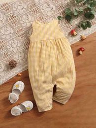 Baby Gingham Button Back Jumpsuit SHE