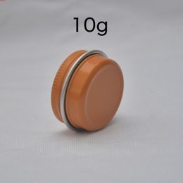 -10g laranja pomada máxima jarros de alumínio max 10 ml diy batom bordo óleo puro lustre amostra latas simples recarregável garrafas 50pcsgoods
