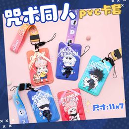 Hot Anime Jujutsu Kaisen Key Lanyard Car Keychain ID Card Pass Gym Mobile Phone Badge Kids Key Ring Holder Jewellery G1019