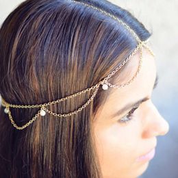 Hair Clips & Barrettes Bohemian Accessories Simple Handmade Jewellery Wave Tassel Chain Pearl Band Headdress