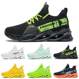 Non-Brand men women running shoes Black White Volt Yellow mens trainers fashion outdoor sports sneakers size 39-46 online sale