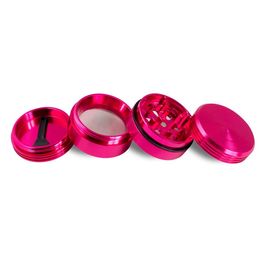 2021 new 1.5 Inch Matrix Aluminum Grinder 4 Parts Pink Color Herb Grinder Free