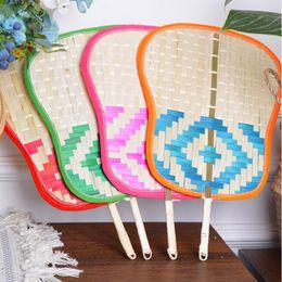 50pcs Summer Cooling Fan Pure Natural Handmade DIY Bamboo Woven Cooling Fan Craft Home Decoration