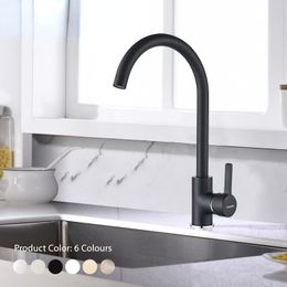 Kitchen Faucet Black Brass Faucet for Kitchen Single Handle Hot and Cold 360 Rotate Mixer Kitchen Sink Faucets Tap L4299