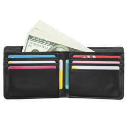 PU leather Wallet Short Wallets Holders Bank Cards ID Storage Bag Business Card Holder Personalised Custom Purse