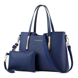 HBP handbag shoulderbags wallet phone bags 2Pcs/Set combination bag Dark Blue Color