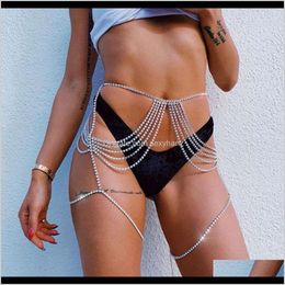 Necklaces & Pendants Jewellery Drop Delivery 2021 Pendant Accessories Fashion Sexy Tassel Full Thigh Trendy Womens Nightclub Diamond Body Chain