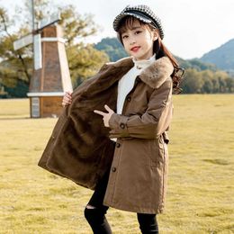 Winterjacke für Mädchen Kleidung 2021 Russische Kinder Schneeuits Plus Samt Warme Oberbekleidung Mantel Kinder Teenager Mädchen Parkas 5-13 Y H0910