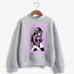 Wasteful Days of High School Girls Print Sweatshirts Harajuku Manga Someya Lily Print Sweatshirt Hoodie Casual Men Women Top Sim H0910