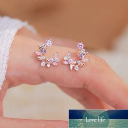 Exquisite Willow Leaves Earring Women Shining CZ Zircon Stud Earrings Trend Girl Wedding Party Temperament Jewellery Brincos Factory price expert design Quality