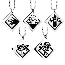 Anime Jujutsu Kaisen Itadori Yuji Stainless Steel Chain Pendant Necklace Cartoon Pattern Jewelry Gifts G1206