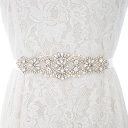Rhinestones Handmade Belt Wedding Accessories Marriage Bridal Sashes Sash For Party Dress