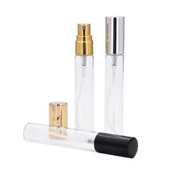 8ml Perfume Empty Bottle Mini Portable Travel Refillable Perfume Atomizer Bottles With Black Gold Silver Lids On Promotion SN6351