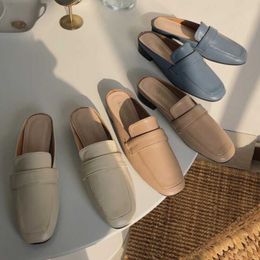 Summer Slipper Mules Comfortable PU Low Heel Slip-on Holiday Ladies Slides Female Casual Shoes qq827 210625