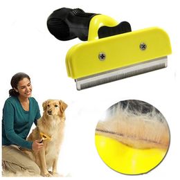 Pet Grooming Comb Brush Hair Removal Professional Deshedding Tool Dogs & Cats Effectively Reduces Shedding Hair for Short Medium and Long