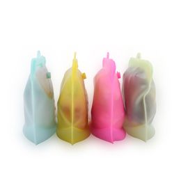 Rod free with date pointer food grade silicone plastic bag food packing self-sealing bag storage bag KKB6960