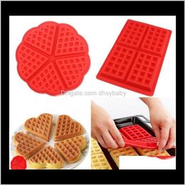 Baking Moulds Bakeware Kitchen Dining Bar Home & Garden Drop Delivery 2021 Est Sile Square Heart Shaped Muffin Lattice Cake Mould Wafer Biscu