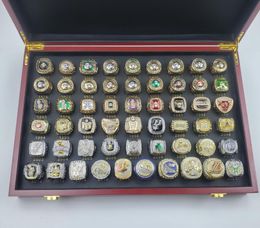 55pcs 1967 to 2021 Basketball City Team champions Championship Ring With Wooden Box Souvenir Men Boy Fan Gift 2024 Hip hop Jewellery Sport Punk Can Mix Order