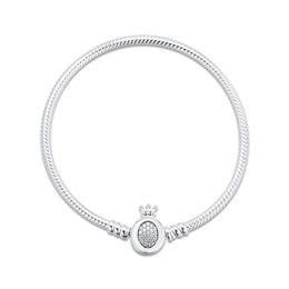 Moments Crown O Clasp 925 Sterling Silver Friends Cute Fashion Jewellery Gift Charm Bracelets Women