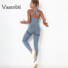 Seamless Set Sporty Jumpsuit Woman Sports Yoga Suit For Fitness Workout Clothes Women Women's Clothing With Free 210802