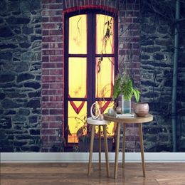 Wallpapers Dropship Colomac Stone Wallpaper Marble Window Fairytale Style Po Wall Mural Brick Bedroom Papel De Parede Tijolo