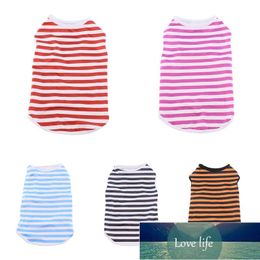 Summer Classic Striped Vest For Small Medium Dogs Pet Shirt Corgi Poodle Puppy Sleeveless Clothes Thin Costume Pet Clothing Factory price expert design Quality