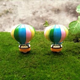 Mini Plane Thermal Balloon Garden Decoration Micro Landscape Ornaments Moss Terrarium Ecological Bottle Bonsai Refrigerator LLD12008