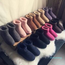 Luxury-Women Shoes High Quality Cheap 2020 Cowskin Fashion Ankle Woman Snow Boots Warm Women's Winter Boots