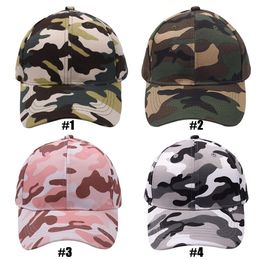Camouflage Baseball Hat Outdoor Sport Washed Ball Caps Sunscreen Festive Party Hats Supplies 4styles T2I51878