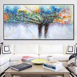 Abstract Art Rich Tree Canvas Painting Wall Pictures For Living Room Modern Decorative Posters Print Art Pictures