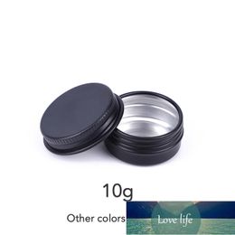 small black container UK - Bottle 10g Aluminum Jar 0.4oz Lipstick Cream Container Empty Cosmetic Sample Storage Small 5pcs Pink Green Black Silver White