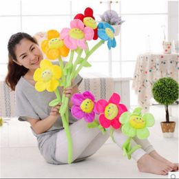 Stuffed Animals Cartoon plush toys INS cute Imitation Creative scene layout simulation sun flower plush bouquet gift