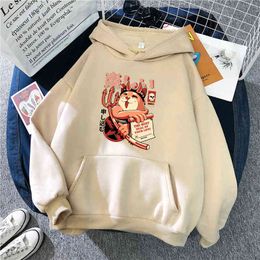 The Best Deal Print Sweatshirts Man Sweater Pocket Loose Fleece Hooded Streetwear Male Harajuku Fashion Anime Hip Hop Hoodies H1227