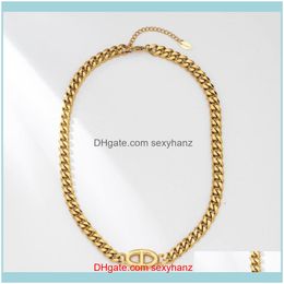 & Pendants Jewelrytrendy Statement Chain Choker Necklace Gold Colour Stainless Steel Geometric Pendant Collar Necklaces For Women Jewellery Cho
