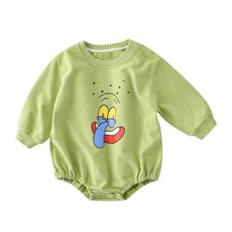 New Baby Boys Bodysuit Long Sleeve Cotton Cartoon Print Baby Girl Jumpsuit Clothes Newborn Body Bebe Infantil Clothing 210413