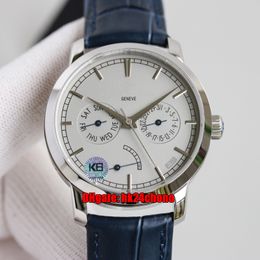 3 Styles Top Quality Watches 85290/000P-9947 Patrimony Traditionnelle Day-Date Cal.2475SC Automatic Mens Watch Grey Dial Leather Strap Gents Sports Wristwatches