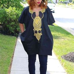 plus size spring woman suit black African lady clothing riche bazin Women Dashiki suits tops pant embroidery outfit set 210408