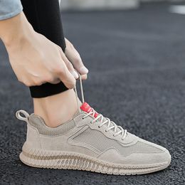 Wholesale 2021 Top Fashion Off Men Womens Sports Mesh Running Shoes Outdoor Runners Breathable Grey Brown Walking Jogging Sneakers SIZE 39-44 WY19-G265