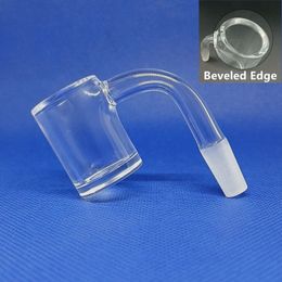 DHL Quartz Banger XL 25mm Nail Smoking 4mm Thick Bangers 10mm 14mm Male 90 Degree Frosted Joint Clear Bottom For Dab Rigs