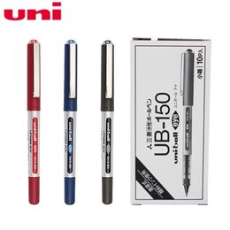 10 Pcs/Lot Japan UNI UB-150 gel pen boxed straight liquid student uni-ball eye micro pen signature ballpoint pen UB150 210330