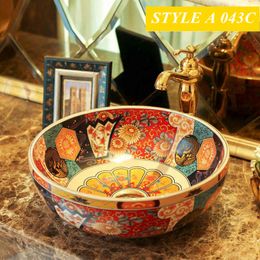 American retro above counter basin art basin ceramic wash basin antique counter