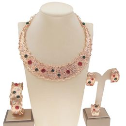 Earrings & Necklace Yulaili Latest Luxury Italian Gold Jewelry Set Brazilian Wedding Big Sets Woman Party Jewellery