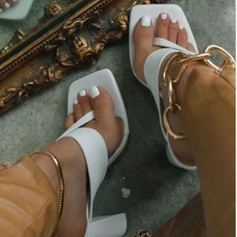 Thick-soled High-heeled PU Slippers Women's Summer Sandals 2024 Sexy Open-toed Thick-heeled Waterproof Shoes Ankle Strap Fish 71