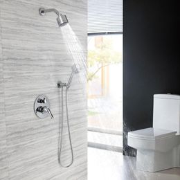 Bathroom Shower Sets Chrome Rainfall Faucet Wall Mounted Simple Design Faucets And Cold Water Mixer Tap