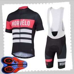 Pro team Morvelo Cycling Short Sleeves jersey (bib) shorts sets Mens Summer Breathable Road bicycle clothing MTB bike Outfits Sports Uniform Y21041550