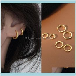 Jewelryauthentic 925 Sterling Sier French Punk Hip-Hop Geometric Small Hoop Earrings For Women Gold Party Jewellery Aessories & Hie Drop Deliv