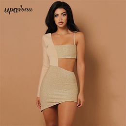 Free Women's Summer Dress Sexy One Shoulder Long Sleeve Hollow Bodycon Celebrity Club Night Party Mini Vestido 210524