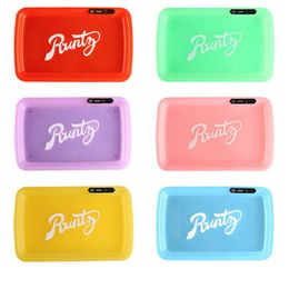 LED Glow Rolling Tray Party Mode Accessories Rechargeable Colourful Light ABS Material Square Herb Tobacco Grinder Storage Plate Packag Paper Box Gift In Stock