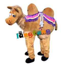 Mascot Costumes784 High Quality Camel Mascot Costume 2-Person-Wear Adult Cartoon Outfit Suit