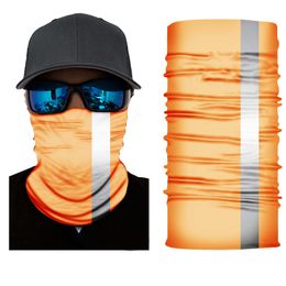 Bandana Scarf Mask Striped Headscarf Outdoor Motorcycle Reflective Strip Cycling Multifunction Seamless Face Masks Magic Scarves Bandanas